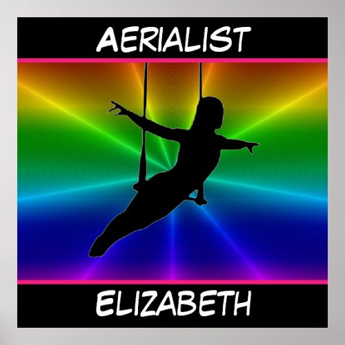 Aerialist Rainbow Burst Poster