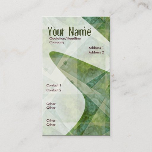 Customizable Aerialistic Vertical Business Card