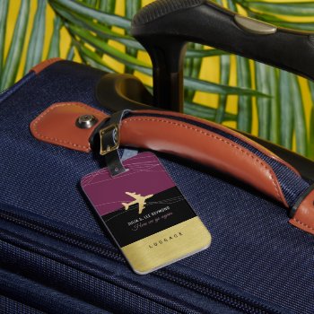 Aero Travel Bags Identifier Elegant Luggage Tag by mixedworld at Zazzle
