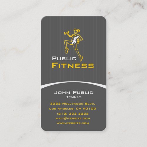 Aerobic Fitness Personal Trainer Business Card