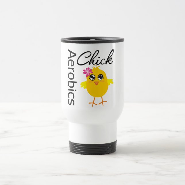 Aerobics Chick Travel Mug (Center)