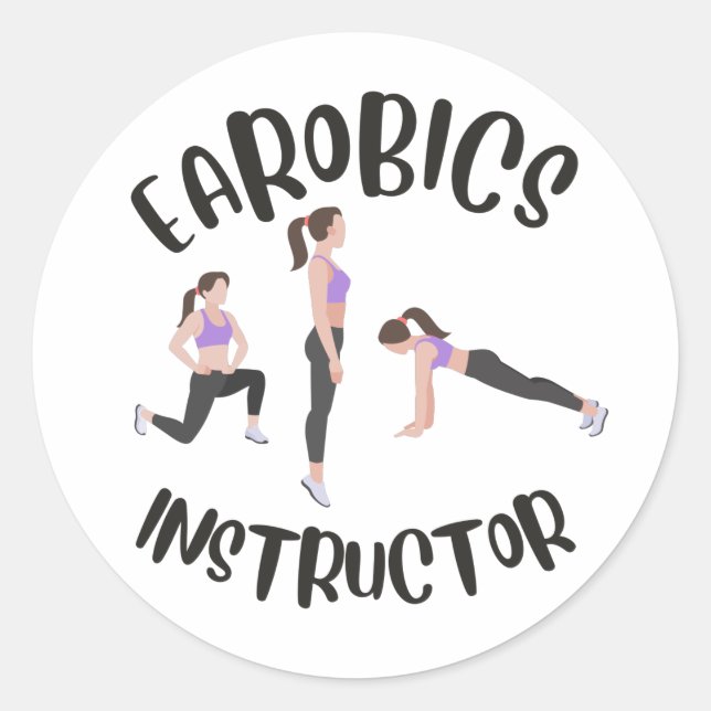 Aerobics Instructor Classic Round Sticker (Front)