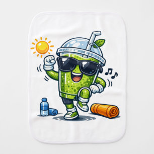Aerobics Smoothie Baby Burp Cloth
