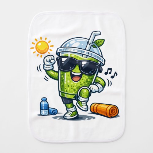 Aerobics Smoothie Baby Burp Cloth