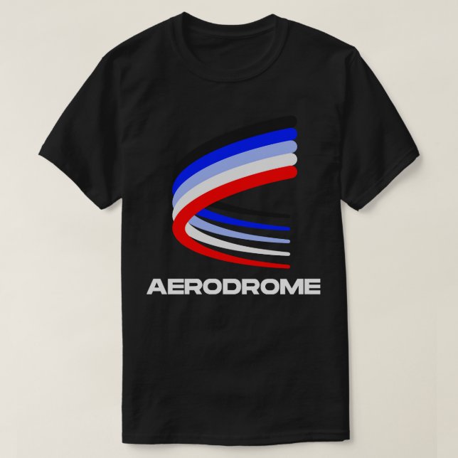 Aerodrome White letters T-Shirt (Design Front)