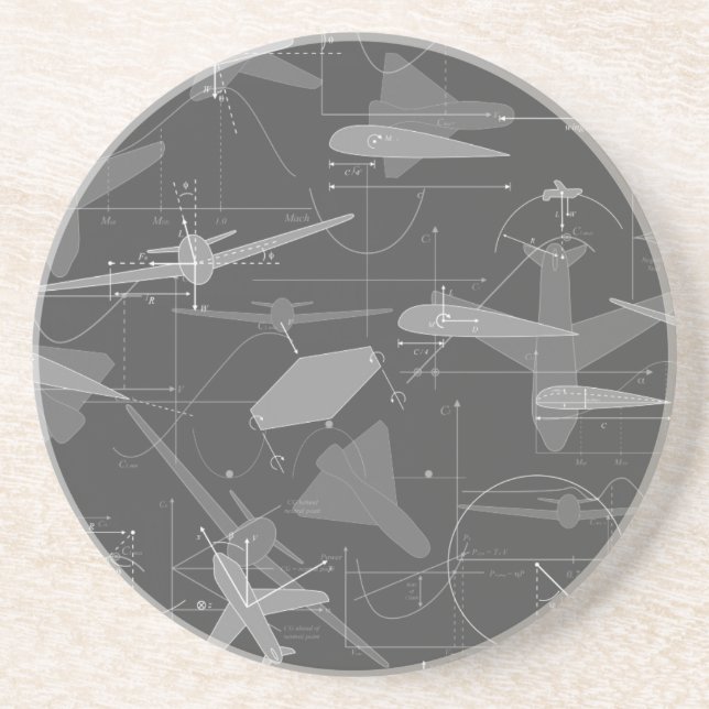 Aerodynamics Sandstone Coaster (Front)