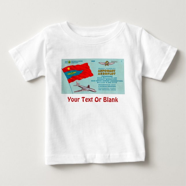 Aeroflot Passenger Ticket Baby T-Shirt (Front)