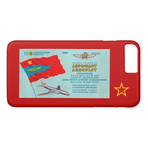 Aeroflot Passenger Ticket iPhone 8 Plus7 Plus Case