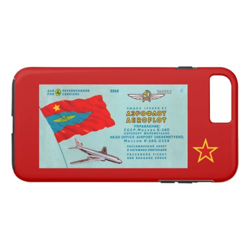 Aeroflot Passenger Ticket iPhone 8 Plus7 Plus Case