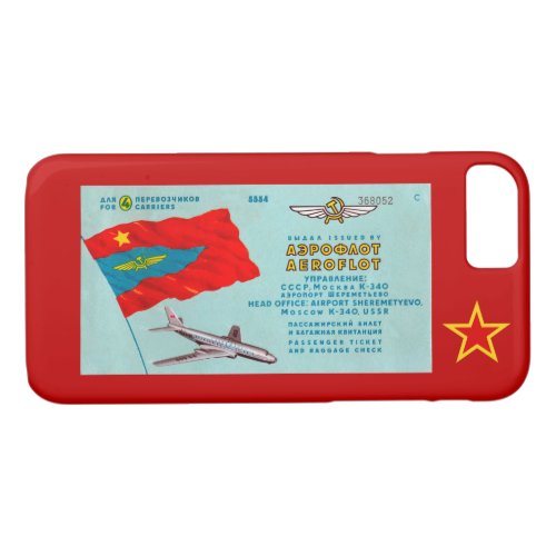 Aeroflot Passenger Ticket iPhone 87 Case