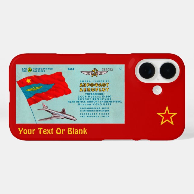 Aeroflot Passenger Ticket Case-Mate iPhone Case (Back (Horizontal))