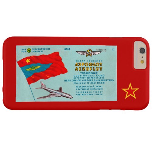 Aeroflot Passenger Ticket Barely There iPhone 6 Plus Case