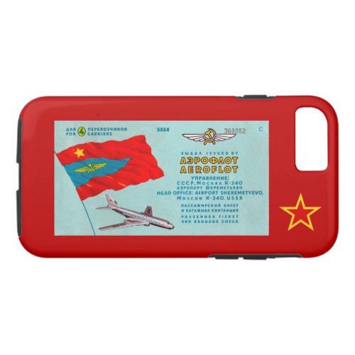 Aeroflot Passenger Ticket iPhone 87 Case