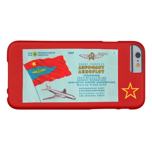 Aeroflot Passenger Ticket Barely There iPhone 6 Case