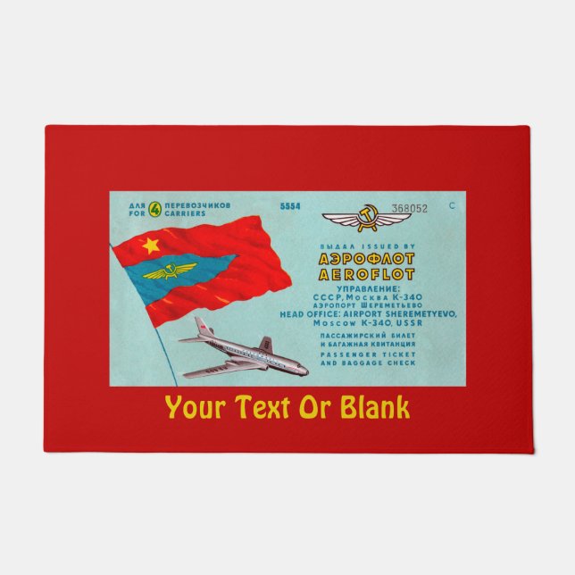 Aeroflot Passenger Ticket Doormat (Front)