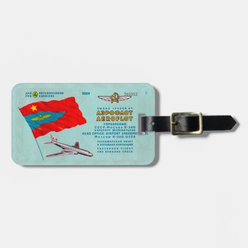 Aeroflot Passenger Ticket Luggage Tag