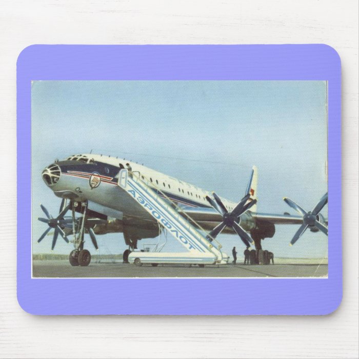 Aeroflot Tu 114 AIRLINER Mouse Pads