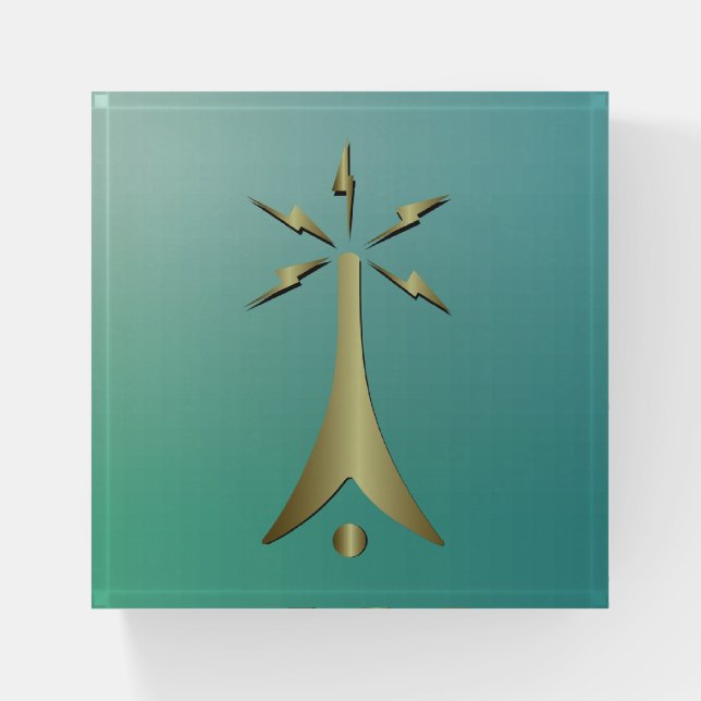 Aeronautical Chart Symbols Pilot Drone Paperweight (Front)