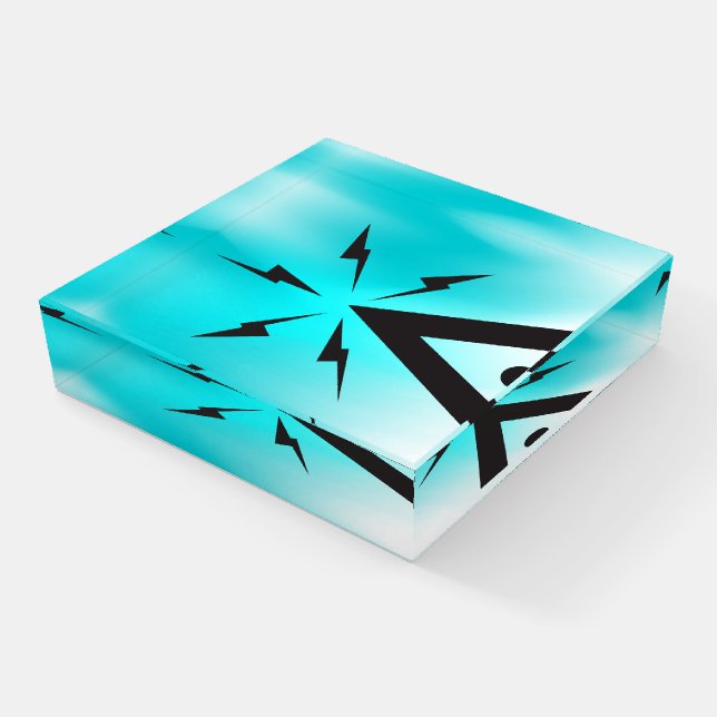 Aeronautical Chart Symbols Pilot Drone Paperweight (Angled)