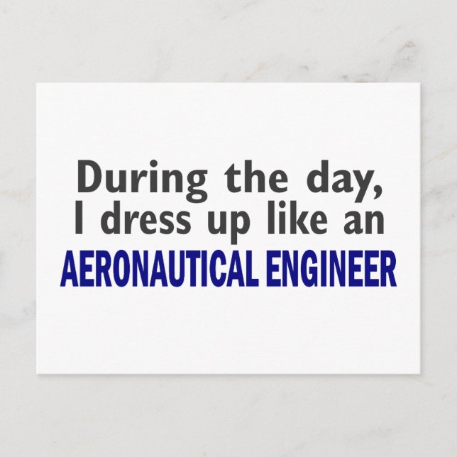 AERONAUTICAL ENGINEER During The Day Postcard (Front)