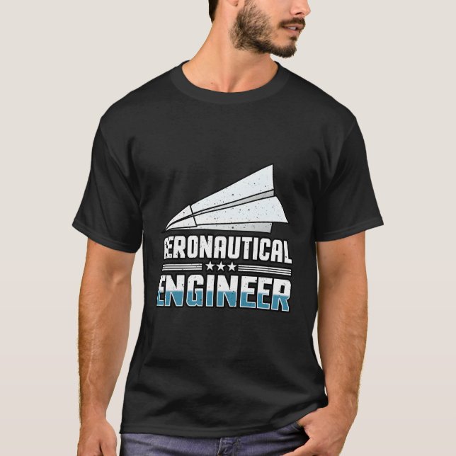 Aeronautical Engineer Paper Airplane Gift T-Shirt (Front)