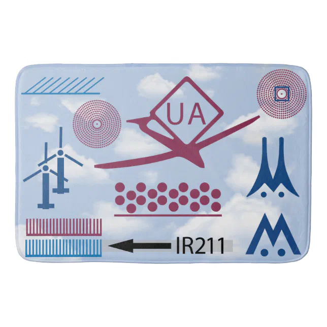 Aeronautical Symbols Chart Drone Pilot Bath Mat Zazzle