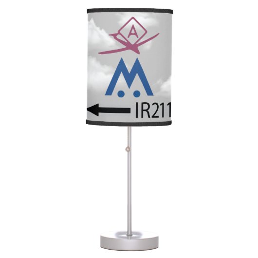 Aeronautical Symbols Chart Drone Pilot Table Lamp (Front)