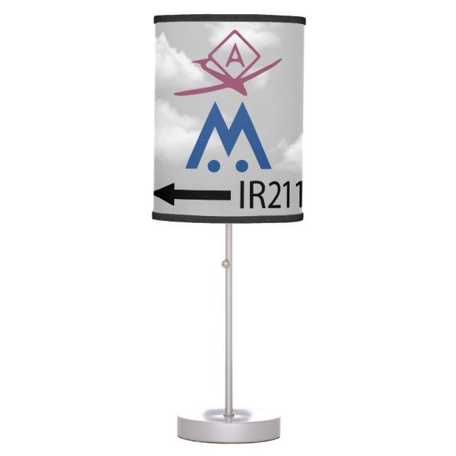 Aeronautical Symbols Chart Drone Pilot  Table Lamp (Front)