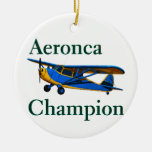 Aeronca Champion Ceramic Ornament at Zazzle