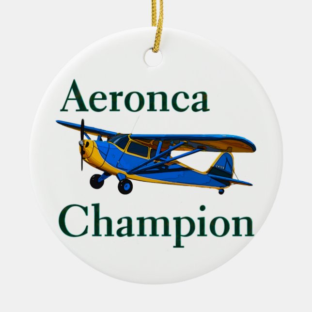 Aeronca Champion Ceramic Ornament (Front)