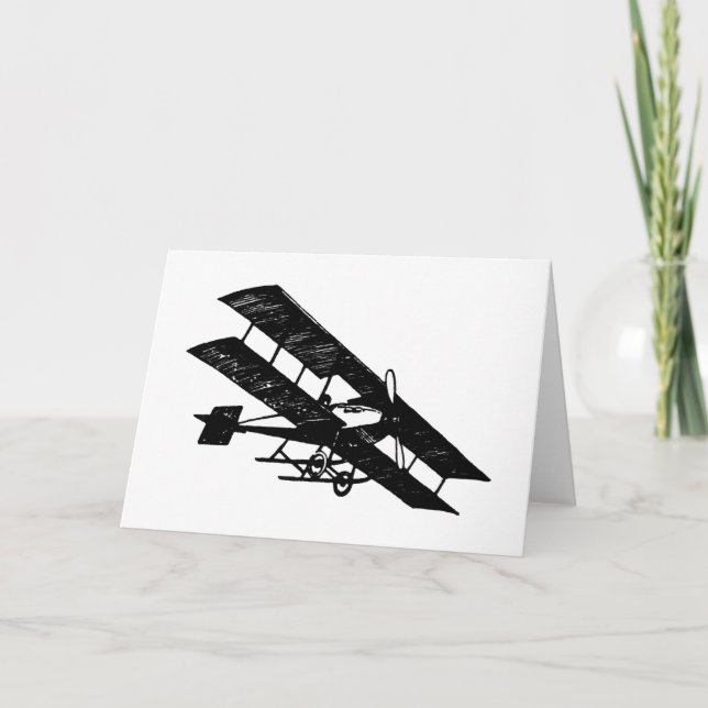 Aeroplane Aircraft Flying Machine Greeting Card (Front)