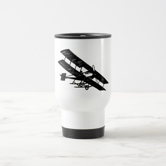 Aeroplane Aircraft Flying Machine Travel Mug (Center)