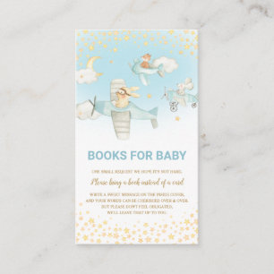 Aeroplane Airplanes Cute Animals Boy Bring a Book Enclosure Card