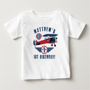 Aeroplane, Baby Boy Shirts, First Birthday Baby T-Shirt