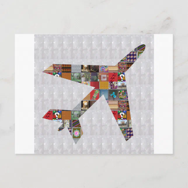 Fly Postcard AEROPLANE Flight Travel GroupCARD TEAMcard NVN491 Postcard | Zazzle