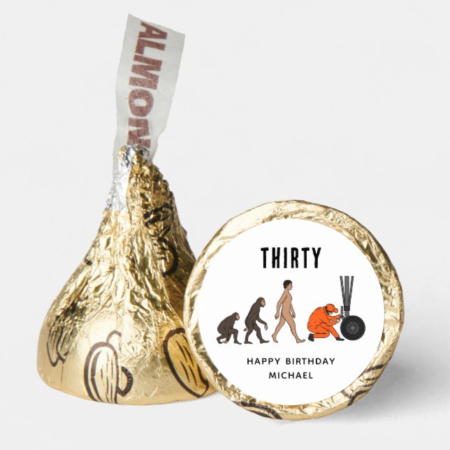 Aeroplane Mechanic Evolution 30th Birthday Hershey®'s Kisses® (Front)
