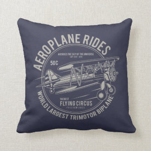 Aeroplane rides flying circus Airplane Gifts Throw Pillow