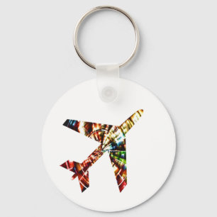 Aeroplane - Sparkling Red Cool Design Keychain