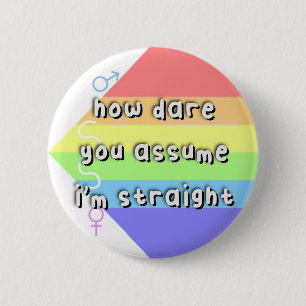 Aerosexual Pride - "How Dare You Assume" - LGBT Button