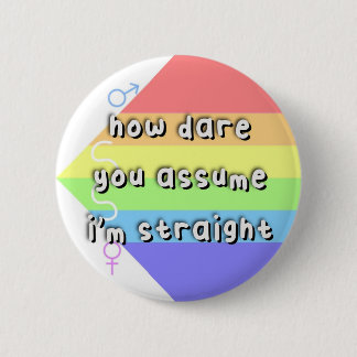 Aerosexual Pride - "How Dare You Assume" - LGBT Button