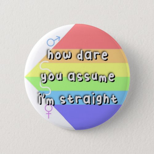 Aerosexual Pride _ How Dare You Assume _ LGBT Button