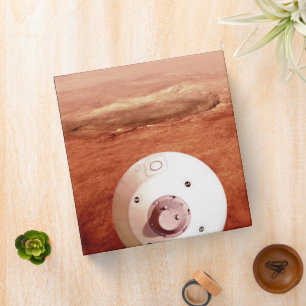 Aeroshell With Perseverance Rover Descent To Mars 3 Ring Binder