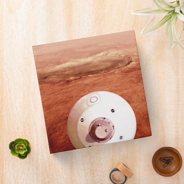 Aeroshell With Perseverance Rover Descent To Mars 3 Ring Binder (In Situ)