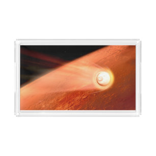 Aeroshell With Perseverance Rover Descent To Mars Acrylic Tray