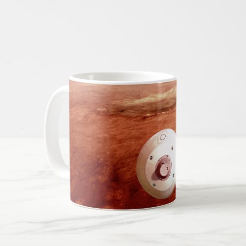Aeroshell With Perseverance Rover Descent To Mars Coffee Mug