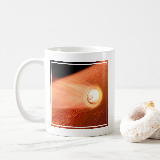 Aeroshell With Perseverance Rover Descent To Mars Coffee Mug (With Donut)