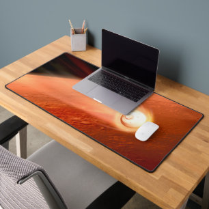 Aeroshell With Perseverance Rover Descent To Mars Desk Mat