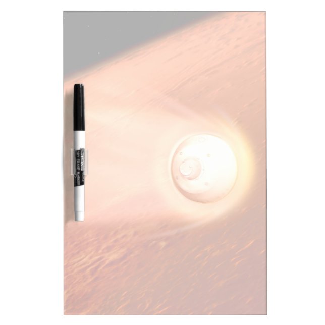 Aeroshell With Perseverance Rover Descent To Mars Dry Erase Board (Front)