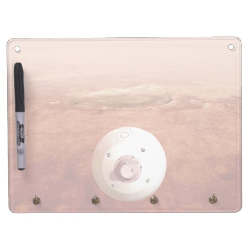 Aeroshell With Perseverance Rover Descent To Mars Dry Erase Board With Keychain Holder