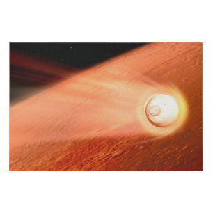 Aeroshell With Perseverance Rover Descent To Mars Faux Canvas Print